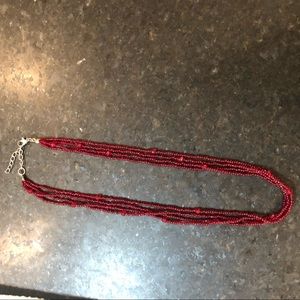 Multi strand beaded necklace